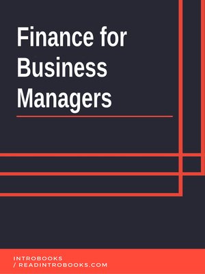 cover image of Finance for Business Managers